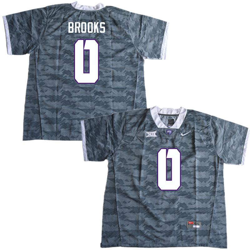 Men #0 Marcel Brooks TCU Horned Frogs College Football Jerseys Sale-Gray - Click Image to Close